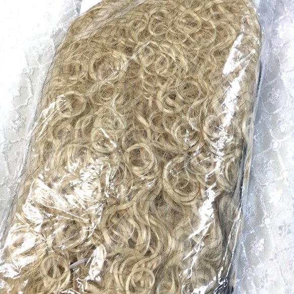 80’s Blonde Extra Long Curly Character Wig Rubies NWT - Picture 10 of 13